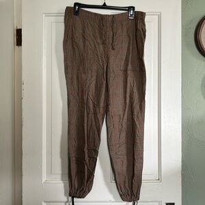 rag & bone Brown Plaid Track Pants
